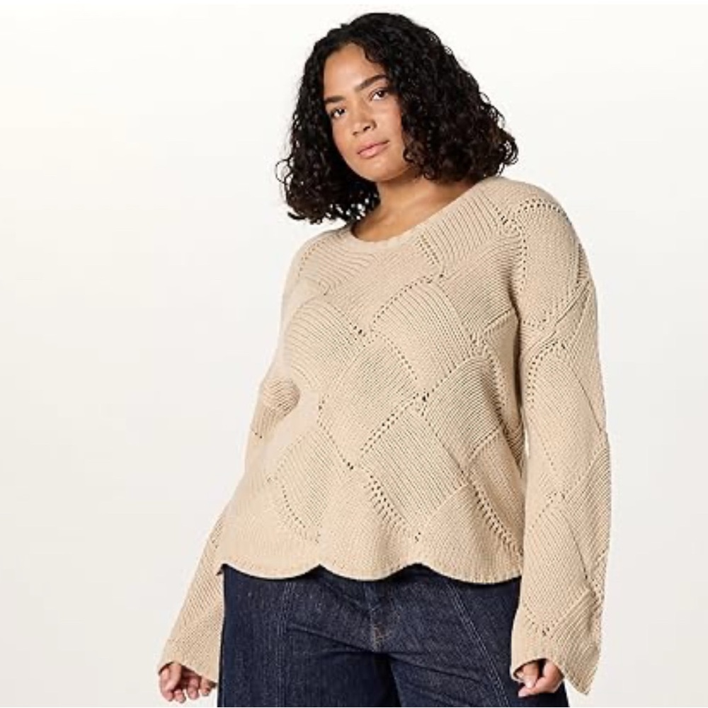 NWT - The Drop Womens Katia Basket Weave Cropped Sweater